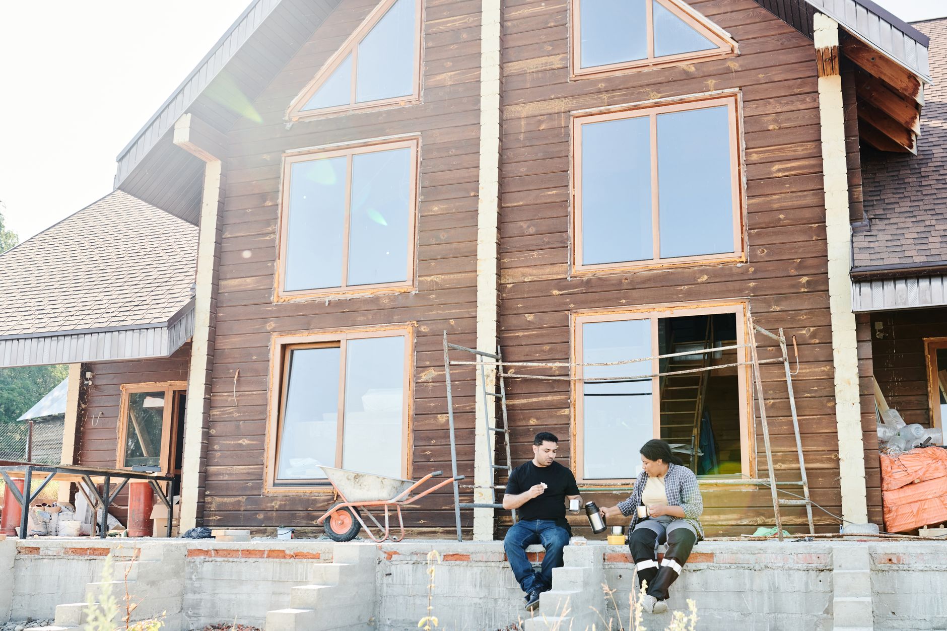 House exterior renovation with new siding